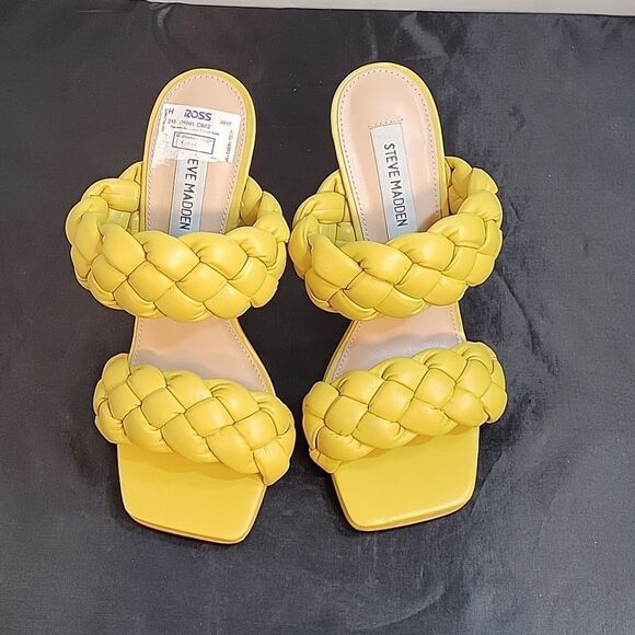 BRAND NEW STEVE MADDEN WOMEN"S CHUNKY BRAIDED STRAP DETAILS KENLEY HEELED SANDAL - Picture 3 of 15